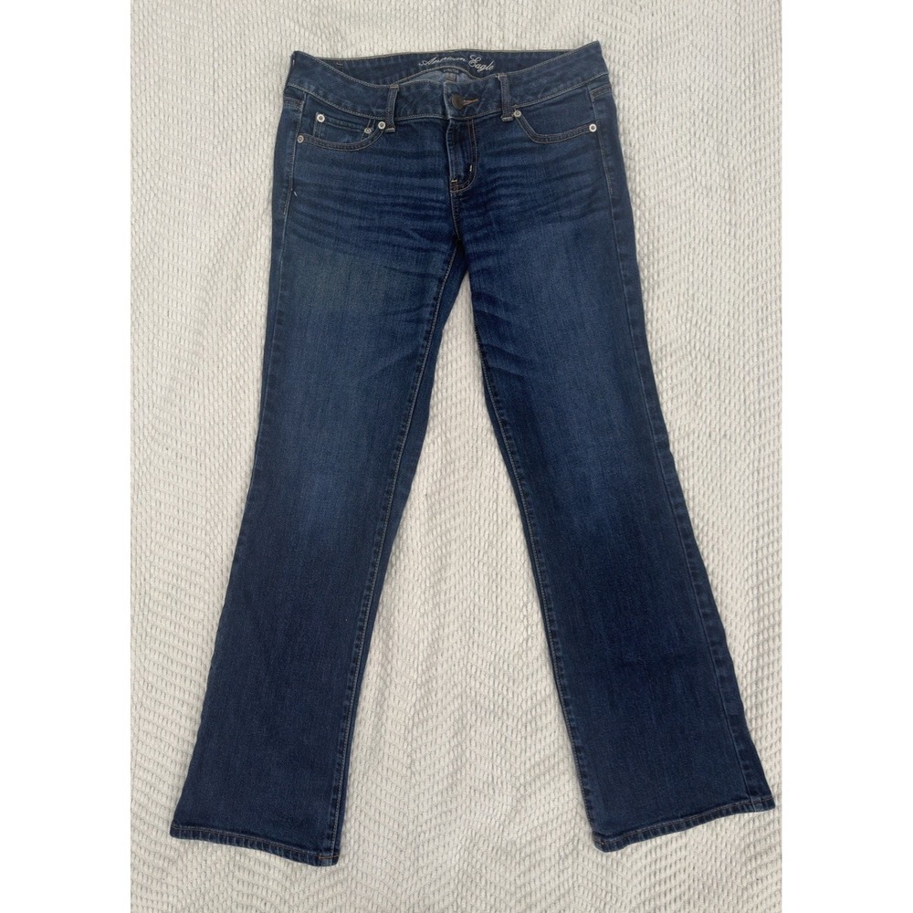 American Eagle Y2K Women's Low Rise Favorite Boyfriend Dark Wash Jeans Size 10 L